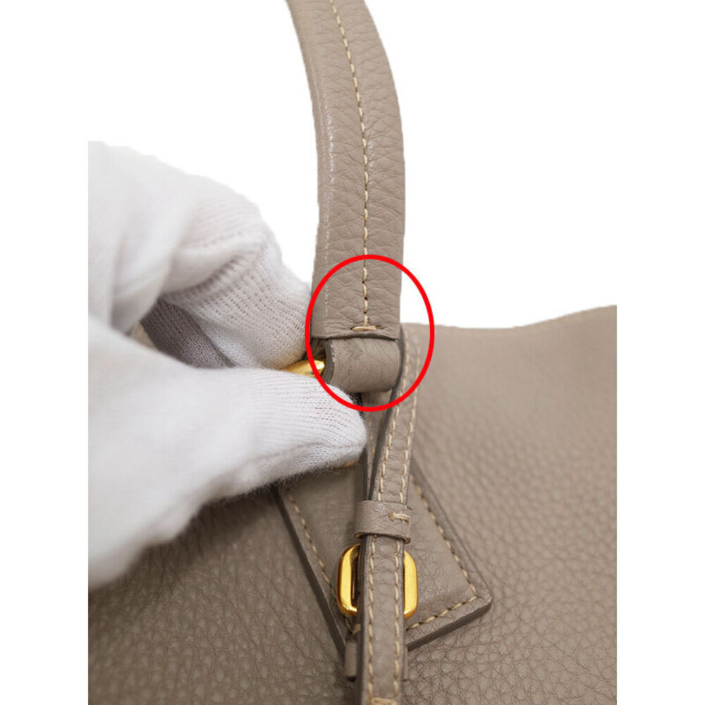 Prada Vitello Daino Tote Bag Gray leather - Picture 8 of 9